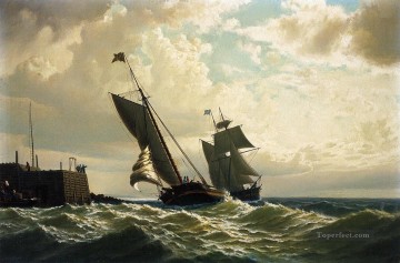 ウィリアム・ブラッドフォード Painting - 港づくり ウィリアム・ブラッドフォード